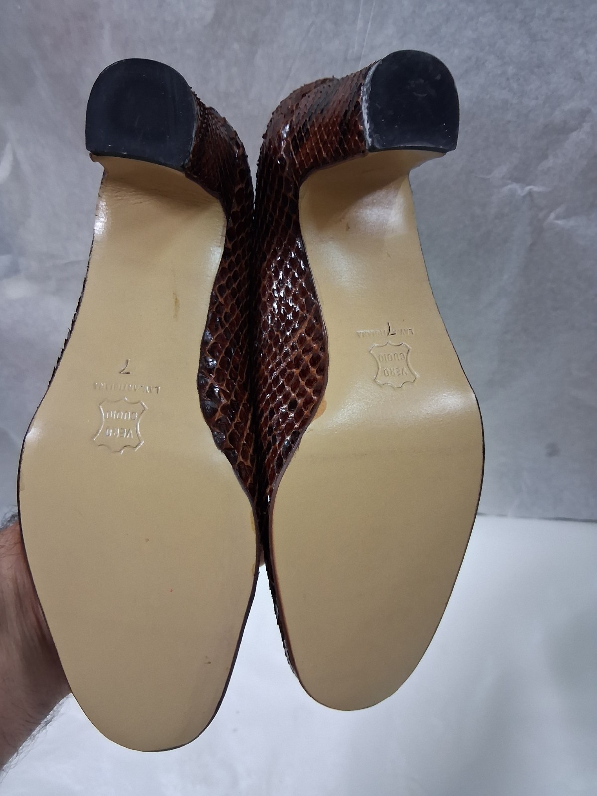 Womens Genuine Snake Leather Python Lizard Shoes … - image 6