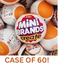 NEW Case Zuru Mini Brands Create Masterchef - 60 Capsules + BONUS DISPLAY 