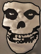 MISFITS Crimson Ghost Large 9.5" Silver Iron On Back PATCH OOP Rare Horror Punk