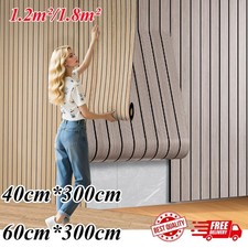3D Wood Grain Panel Effect Wallpaper Stick Self Adhesive Wood Slat Wall Paper UK