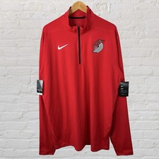 Nike NBA Portland Trailblazers Long Sleeve 1/4 Zip Red City Edition Mens 2XLT