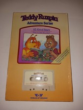 Vtg'85   Teddy Ruxpin   Adventures Story Book Cassette All About Bears NIB