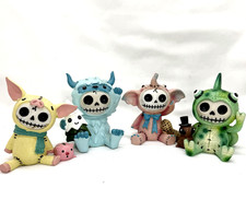 4 Summit Collection Furrybones Skeleton Figures Elefun Yeti Piggy Chameleon Cute