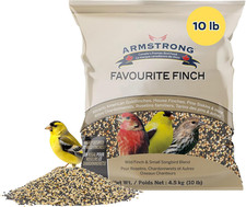 Armstrong Wild Bird Food Favourite Finch Bird Seed Blend, 10 Pounds - with White