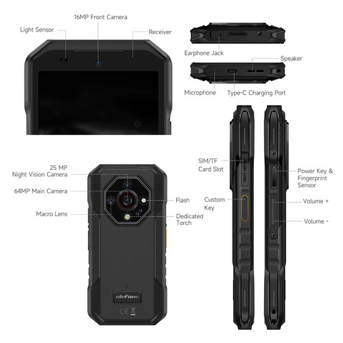 Ulefone Armor X32 Pro 5G Rugged phone NFC 16GB RAM +256GB ROM Unlocked Android - Picture 18 of 20