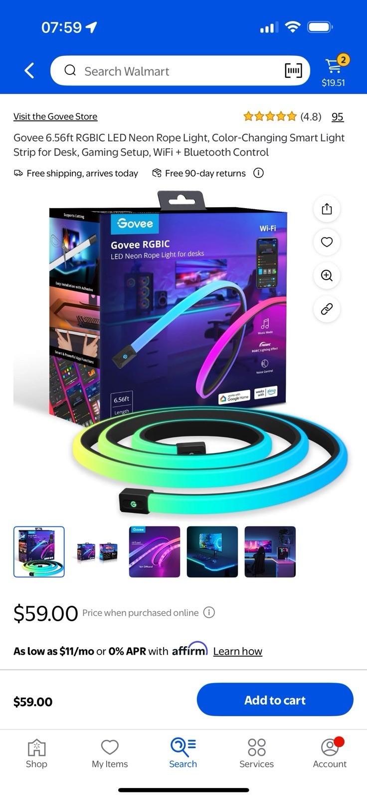 Hover Led Rope Lights For Desk