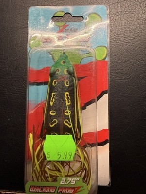 Zman Bass Hollow Body Frog Leap Frogz Popping 2.75'' Topwater Brown Leopard