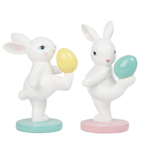 Easter Decorations Bunny Decor Spring-Figurines - 2PC Cute Rabbits Easter Tab... - Picture 2 of 9