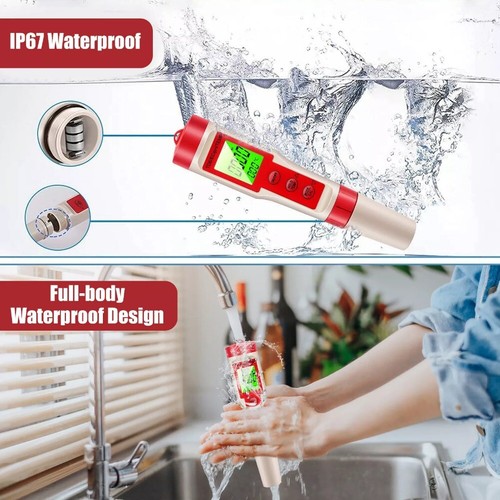 4 in 1 PH TDS EC TEMP Meter Digital Test Pen Home Drinking Water Quality Tester - Picture 8 of 11