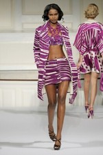 Oscar De La Renta Resort Purple Silk Printed Coat (size 4)