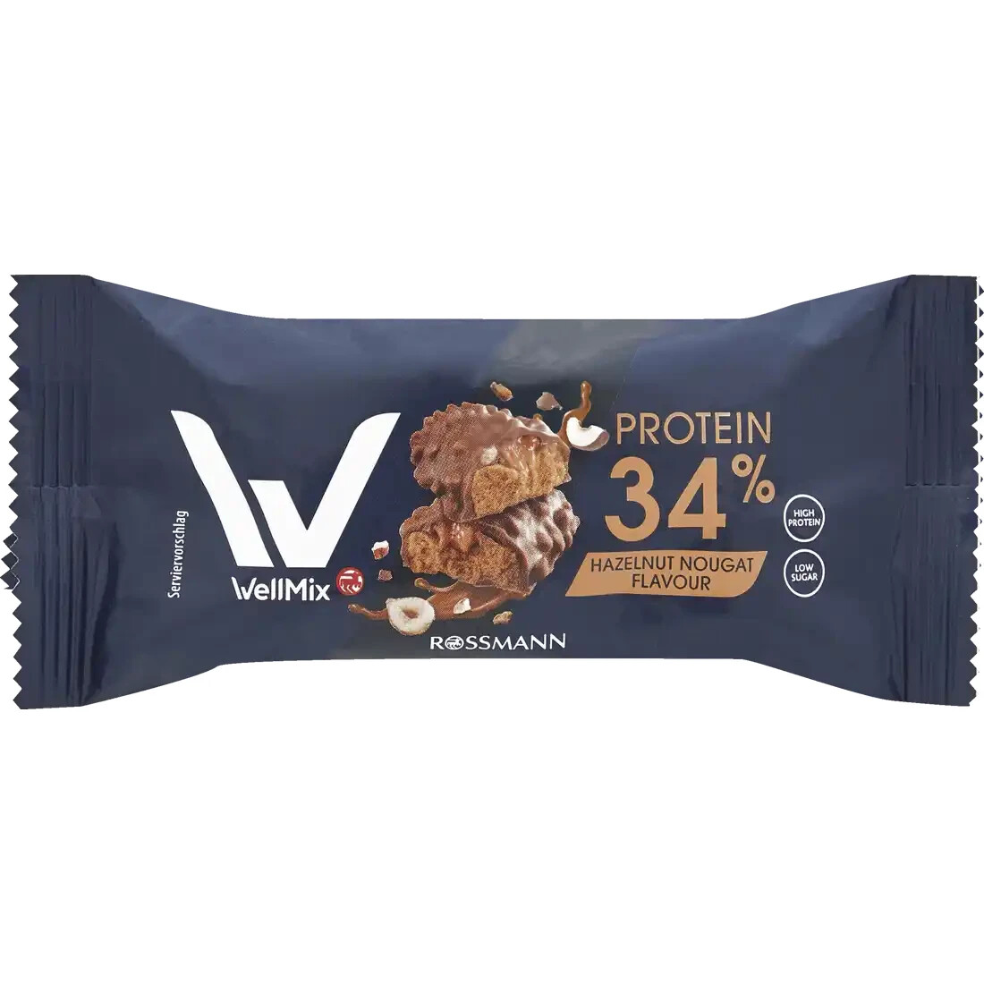 6 x 45 g | WellMix Riegel Hazelnut Nougat Flavour wenig Zucker & viel  Protein | eBay.de