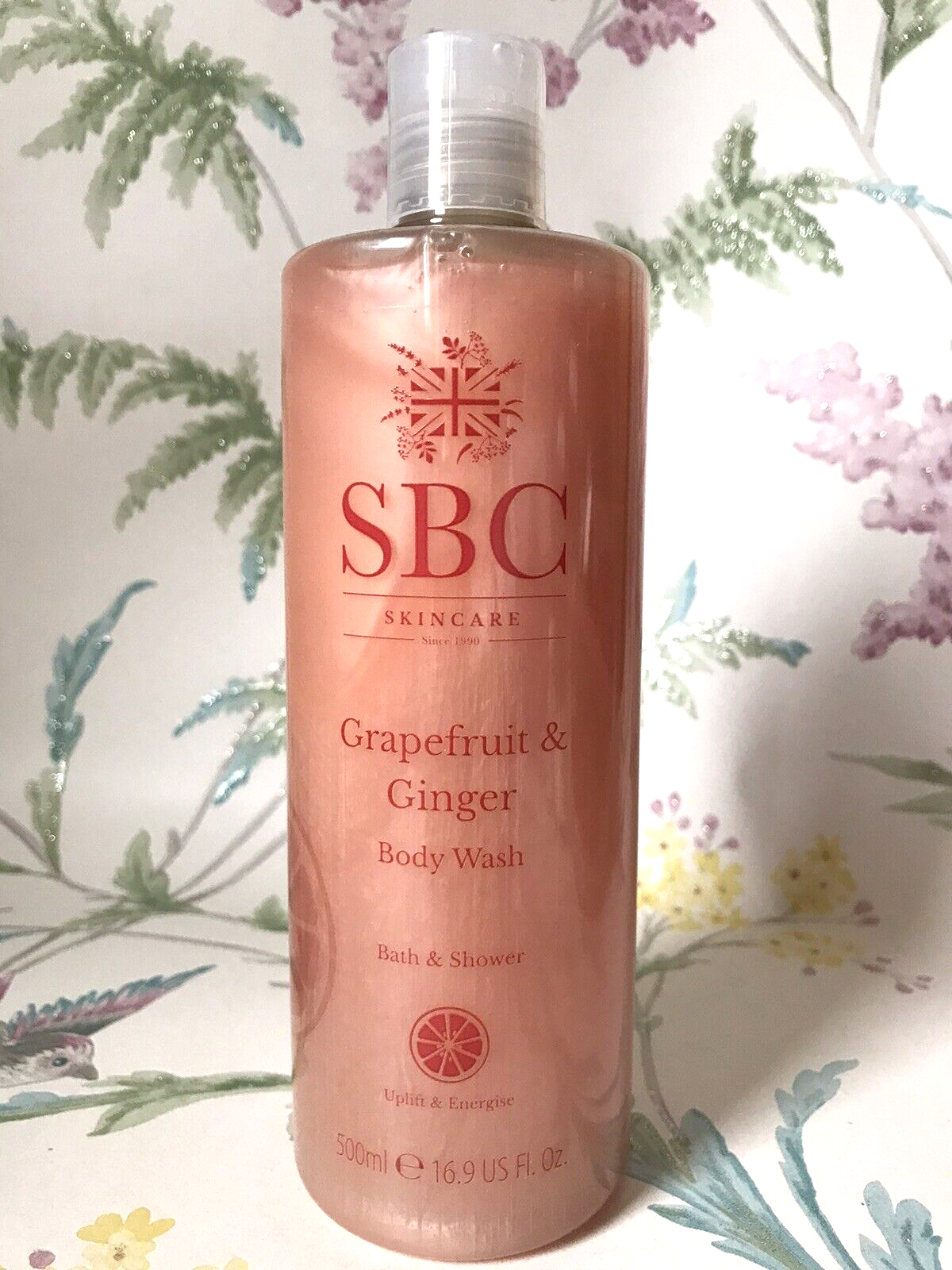 SBC Grapefruit And Ginger Body Wash Bath & Shower Gel Uplift & Energise 500ml