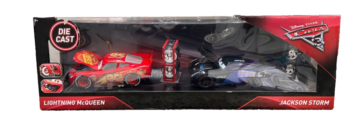 Disney Cars Diecast Lightning McQueen Jackson Storm (Large