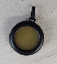 Antico ciondolo portafoto vittoriano da lutto Antique mourning locket pendant