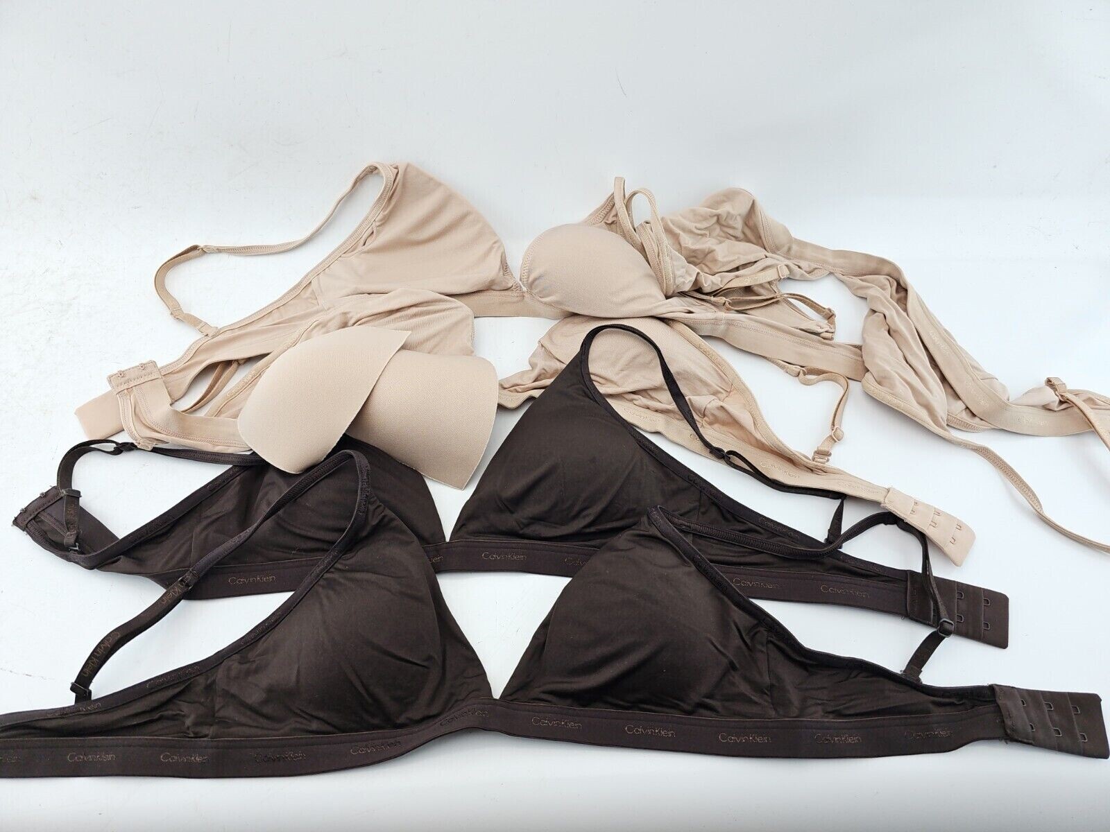 Set Of Five Calvin Klein Nursing Bras Size Medium Tan Brown eBay