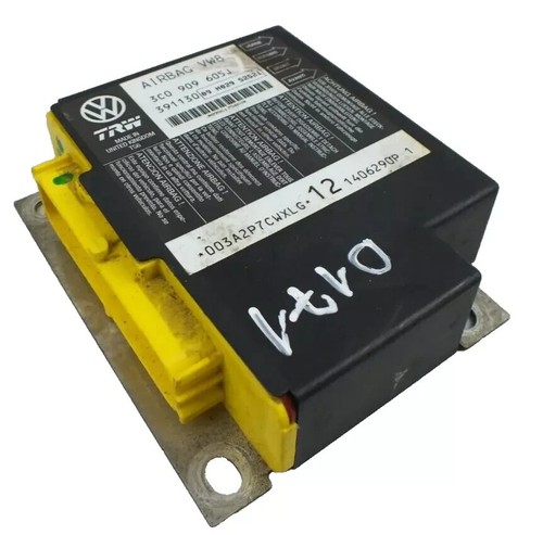 VW PASSAT B6 SRS Steuergerät ECU Modul 3C0909605F OEM Kabelbaum Halter