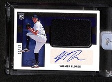 2023 Panini Three and Two Rookie Jersey Auto Black /12 Wilmer Flores #105 Auto