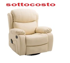 Homcom 8-point reclining relaxation chair massaging and heating