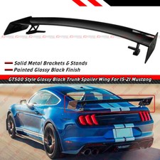 For 2015-2023 Ford Mustang Gt500 Style Gloss Black Stand Up Trunk Spoiler Wing For 2015-2023 Ford Mustang Gt500 Style Gloss Black Stand Up Trunk Spoiler Wing