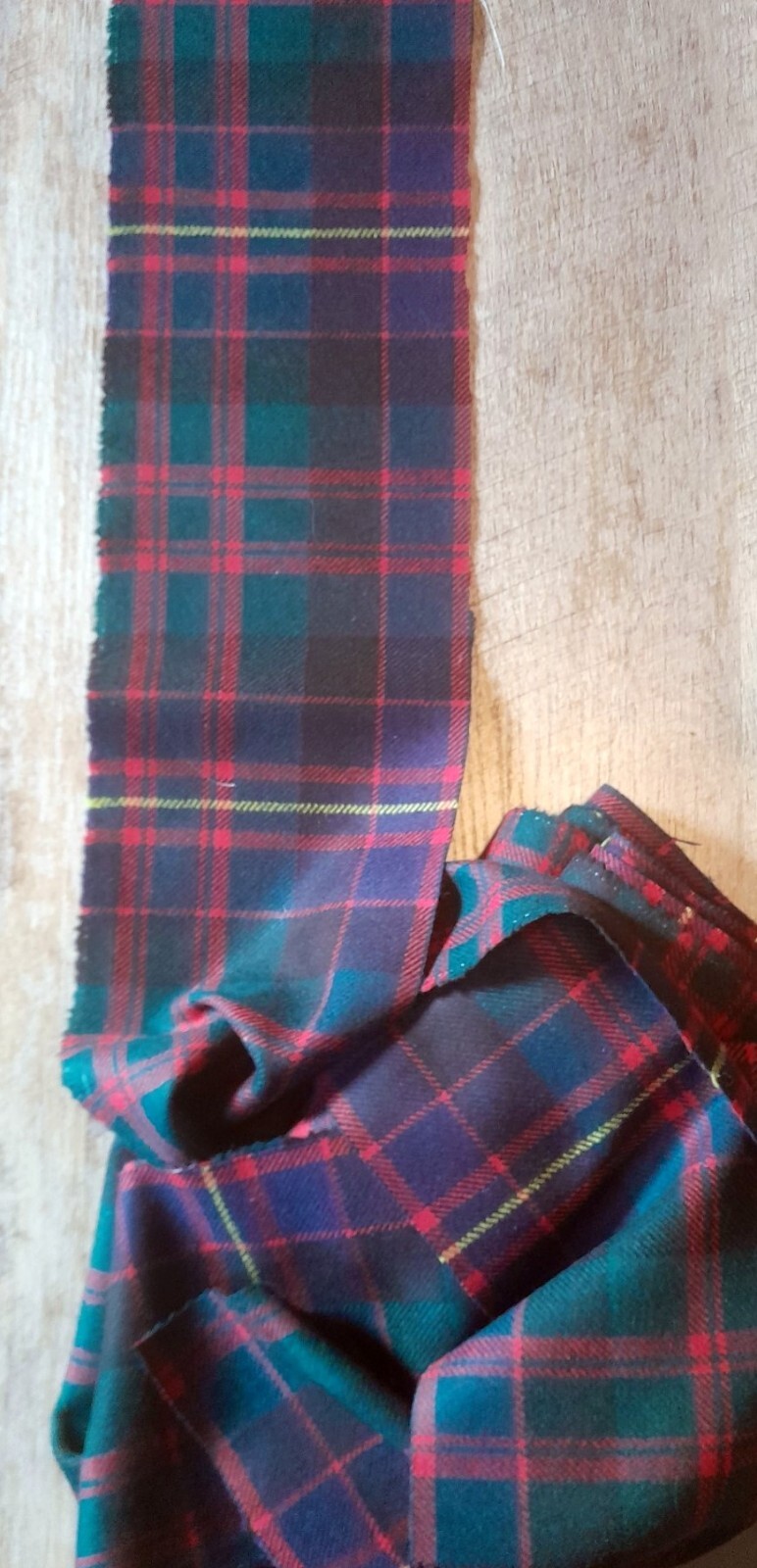 Cameron heavy tartan wool kilt fabric remnants suitable crafts or
