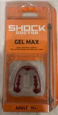 Shock Doctor Gel Max Mouthguard Adult 11+ Convertible Strap / Strapless NIB