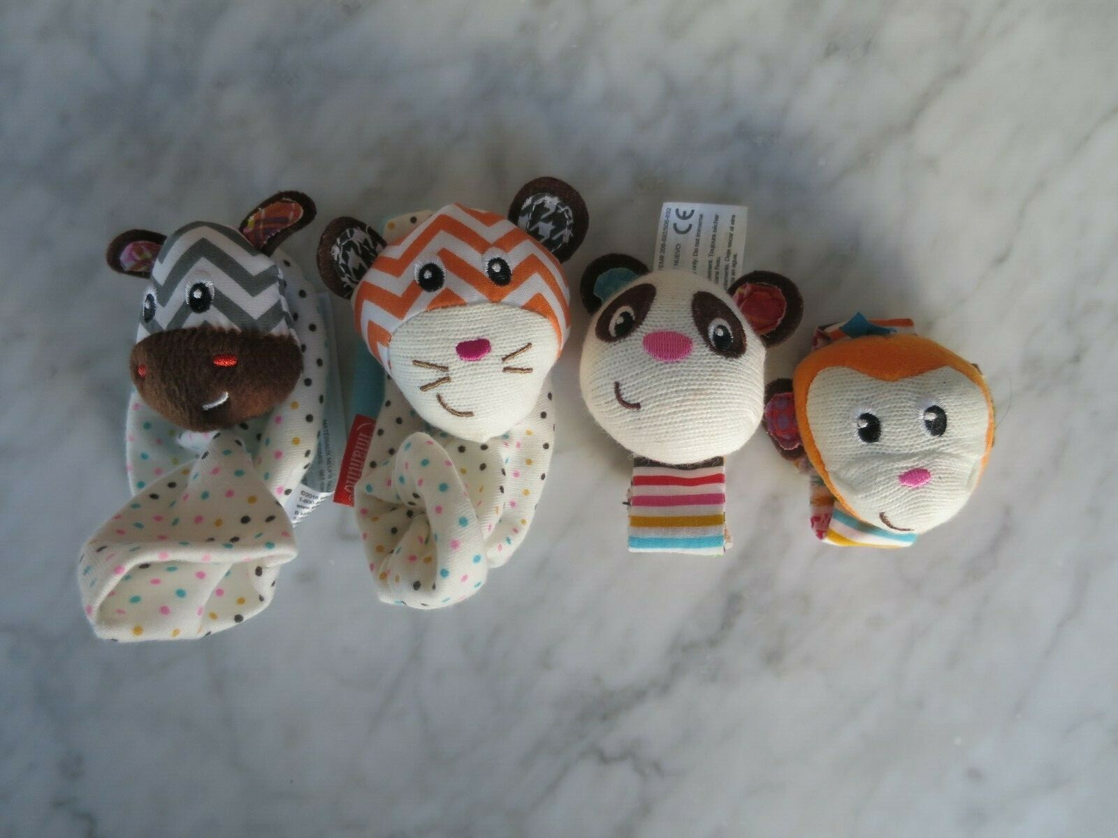 infantino foot rattles zebra and tiger