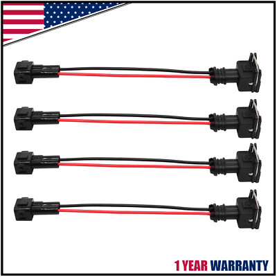 4 x OBD2 to OBD1 EV1 FUEL INJECTOR CONVERSION HARNESS HONDA ACURA RC ADAPTER
