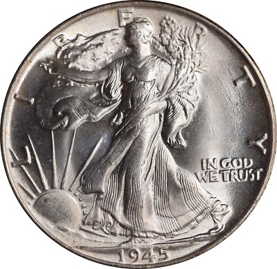 1945 Standing Liberty Half Dollar  AU++/UNC
