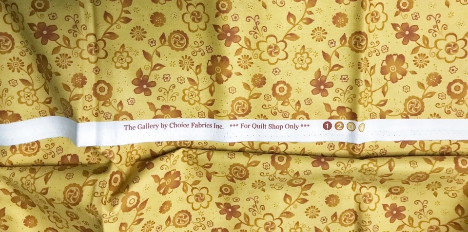 Material de tela floral marrón amarillo costura Flower Power Cottage Goblin Core Foto 4 de 4