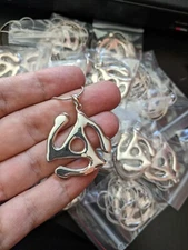 45 RPM RECORD ADAPTER  PENDANT 925 sterling silver (chain included)