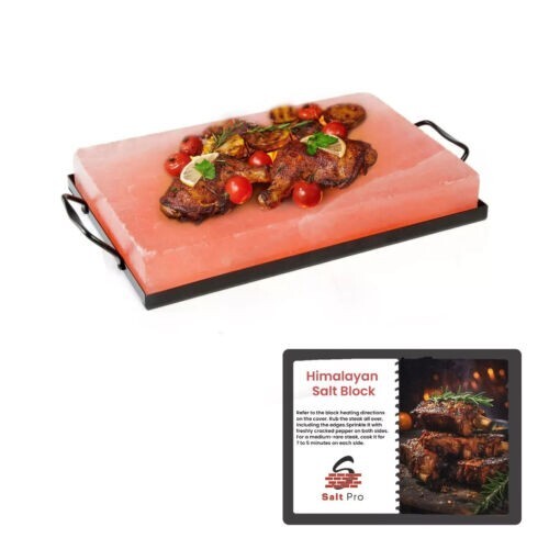 Himalayan Salt Cooking Block PICK ANY 1, Large Plates Season BBQ Grill FREE TRAY - Picture 8 of 14