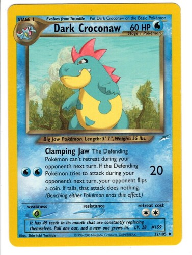 Pokémon Dark Slowking 20/105 Neo Destiny Rare English Unlimited LP