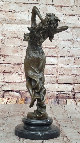 Original Aldo Vitaleh Art Deco Zigeunertänzerin Bronze Skulptur Statue Figur - Bild 4 von 10