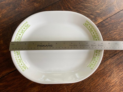 Corelle Green Summer Impressions Honeydew Oval Serving Platter 12 1/4" Corning - Picture 5 of 6