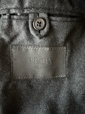 PRADA Men's Double Breasted Navy Blue Light Weight Suit jacket 48R