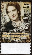 PERU MNH 2010 50TH DEATH ANV OF REBECCA CARRION