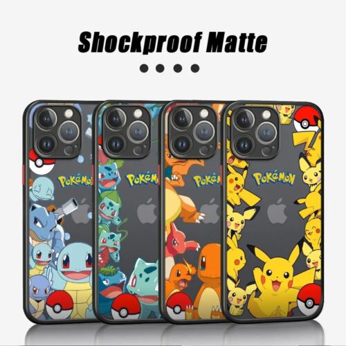 Anime Pikachu Cartoon Phone Case For iPhone 15 14 13 12 11 Mini Pro Max Plus - Picture 3 of 12