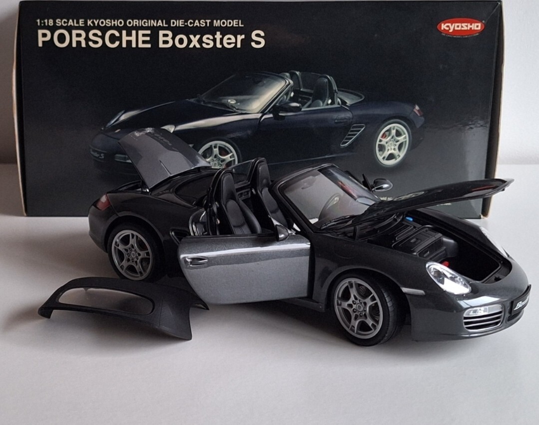 ミニカー　ポルシェ　boxsters　1/18 WOW Porsche Boxster S 987 2005 Grey 1:18 Kyosho 08381SG EXTREMELY