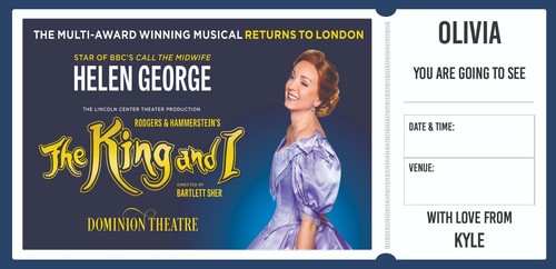 Concert Tickets Gift Personalised Birthday You Are Going To See Gift Ticket Tour - Picture 44 of 48