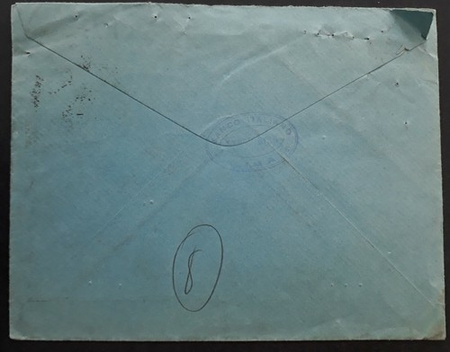 RARE 1924 Peru Banco Italiano Lima Cover ties 10c stamp canc Lima - Picture 2 of 2