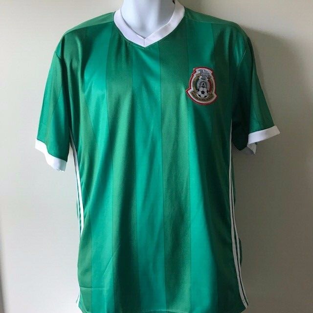 Mexico Football Soccer Green S/S Shirt Jersey Size M Embroidered Patch