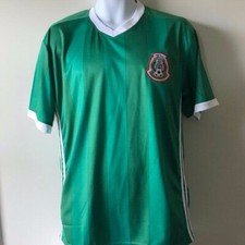 Mexico Football Soccer Green S/S Shirt Jersey Size M Embroidered Patch