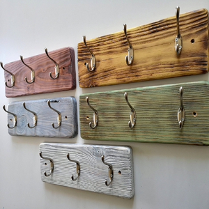 Rustic Coat Rack Wall Mount Key Holder Wall Decor Hooks Coat Rack Hanger Hook Ebay