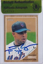 FRANCISCO RODRIGUEZ SIGNED AUTO'D 2011 TOPPS HERITAGE CARD #421 BAS COA METS