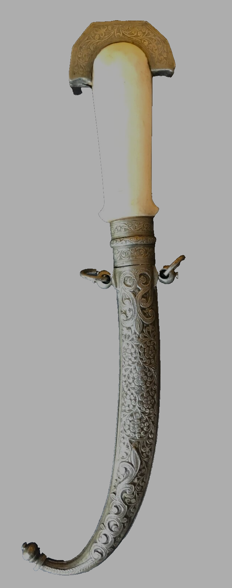 KHANJAR KOUMMIYA KOUMMYA JAMBIYA Horn Silver, 19 century Antique