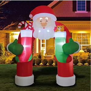 11 Foot Inflatables Lighted Santa Archway Airblown Best