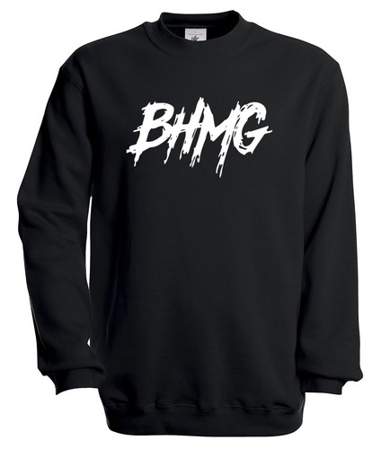 Felpa girocollo BHMG sfera ebbasta hip hop rap music mod. Unisex maglia  t-shirt | eBay