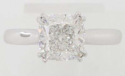Harry Winston Solitaire Cushion Diamond Engagement Ring ct