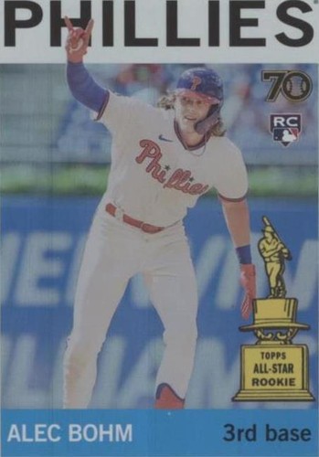 2021 Topps Gold Label Class 2 Purple /75 ALEC BOHM RC Phillies All