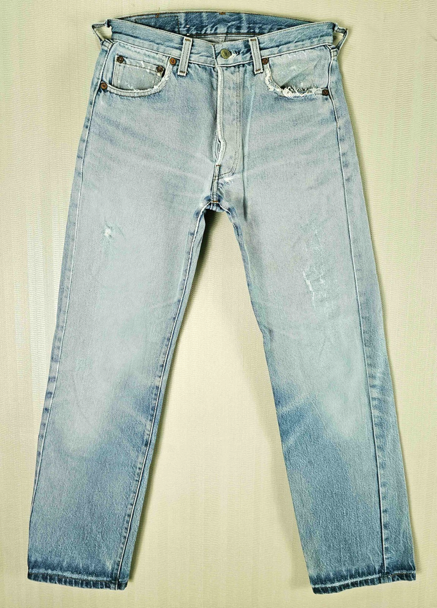 LEVI’S / 501XX 555 USA selvedge denim 555 VALENCIA ST LEVI LVC 501XX VTG 1955 BIG E RED LINE